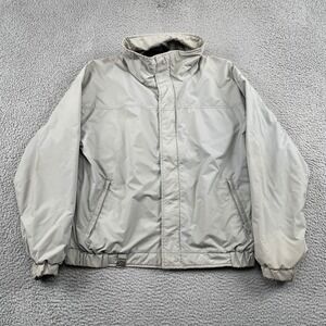 Woolrich Jacket Mens Large Gray Teton Group Full Zip Nylon Windbreaker 17003 USA